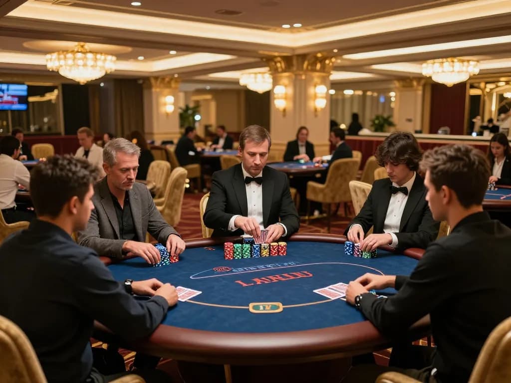 Experience vip win in an exclusive poker game with luxury decor and high-stakes ambiance.