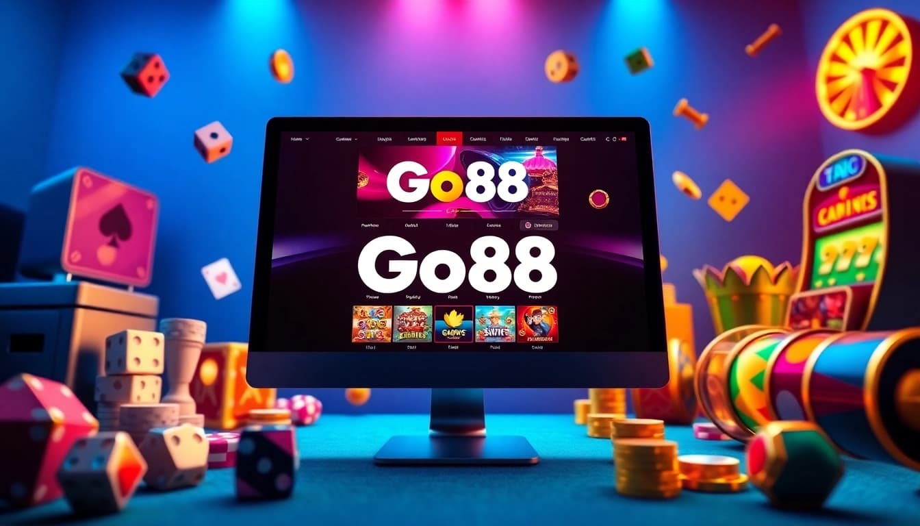 Explore the exciting world of Go88 online gaming with dynamic visuals and engaging elements.