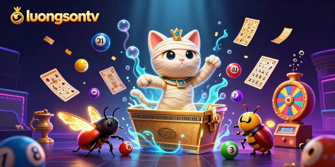 Experience the thrill of gaming with luongsontv through an energetic casino scene featuring unique characters and dynamic elements.
