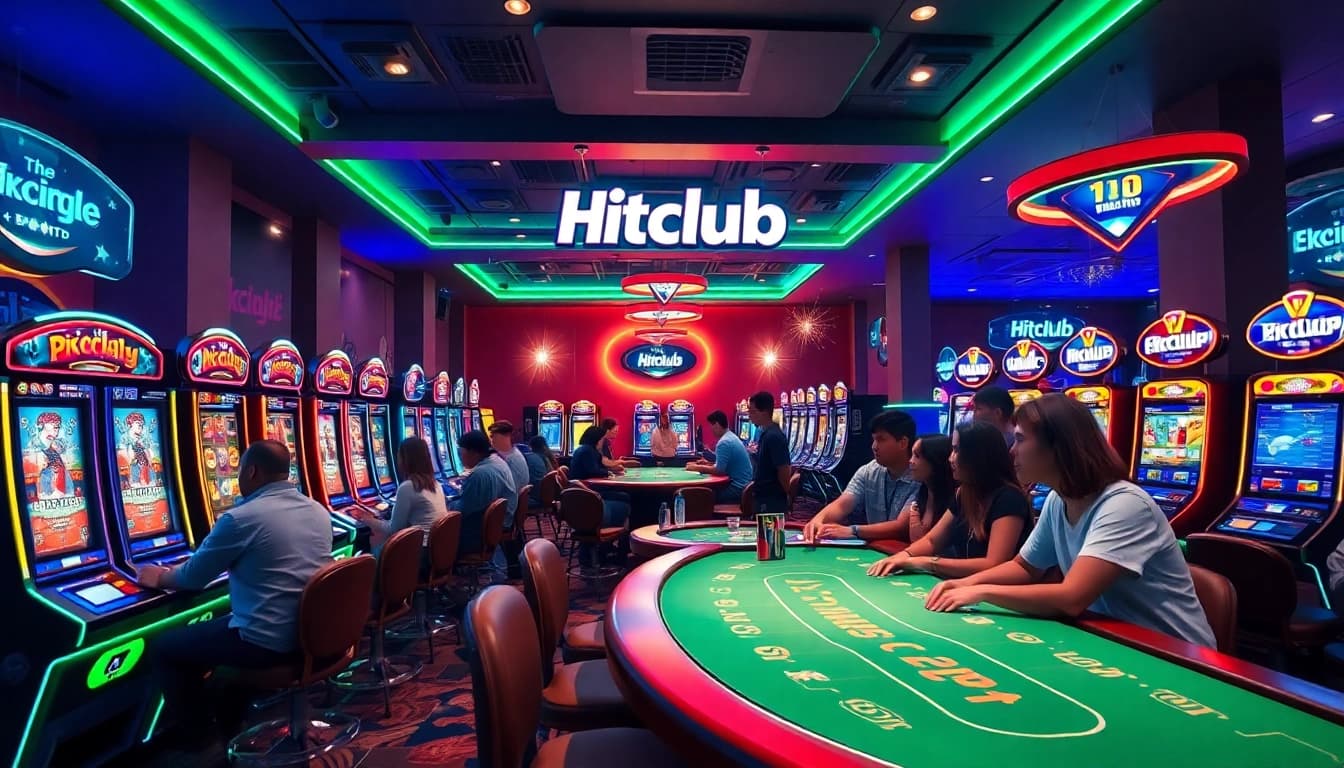Experience the excitement of Hitclub with vibrant gaming scenes and diverse players.
