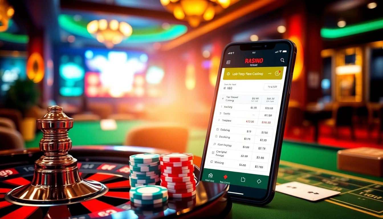 Experience the thrill of lô đề uy tín at a luxury online casino environment featuring betting slips and vibrant decor.