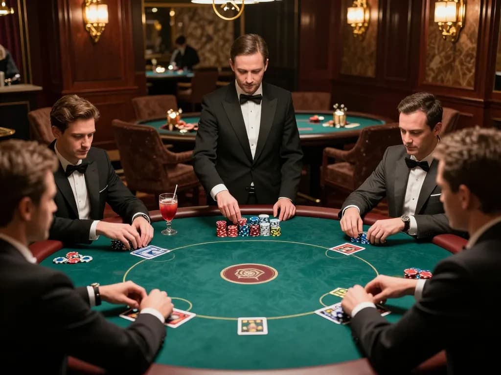 MM88 poker game in luxurious VIP area showcasing high stakes and strategic gameplay