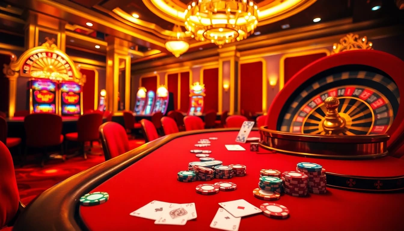 Rasakan hiburan terbaik di dunia permainan slot apk dengan visual kasino yang cerah.