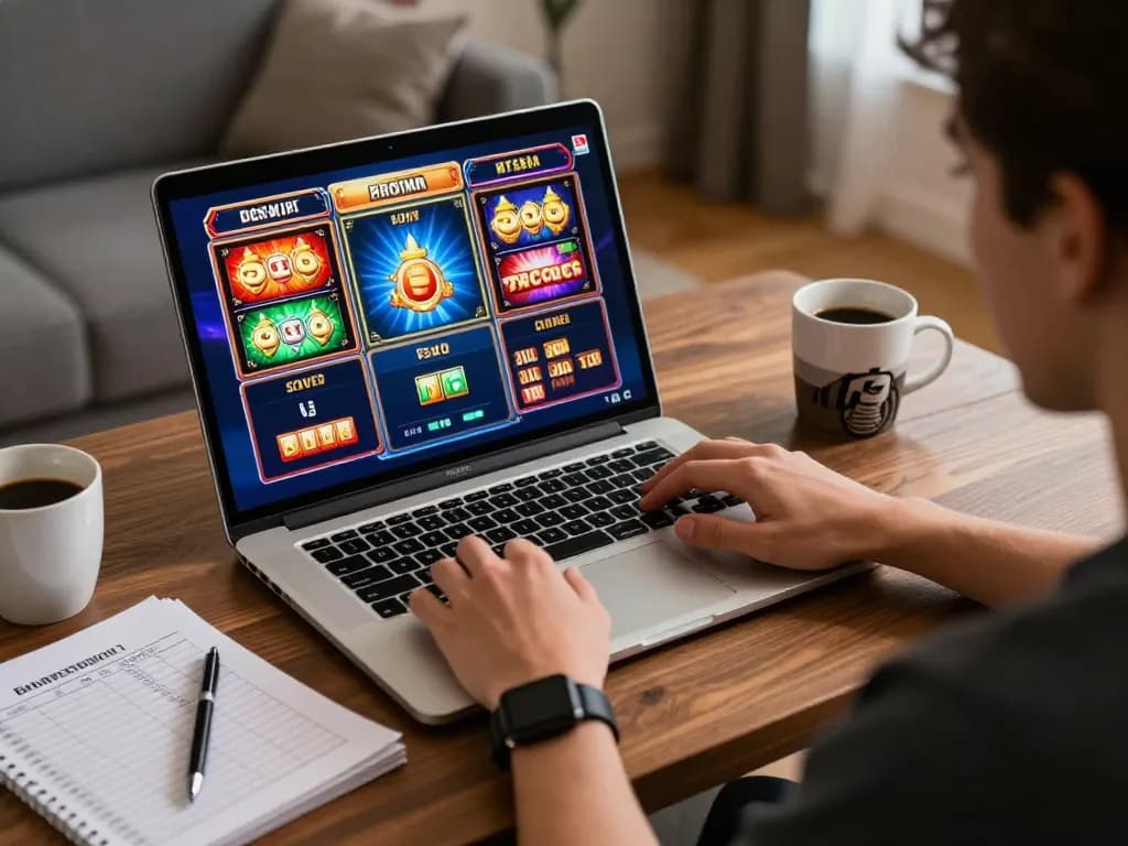Engaging in Planet88 login for exciting online slot games from a cozy home setup.