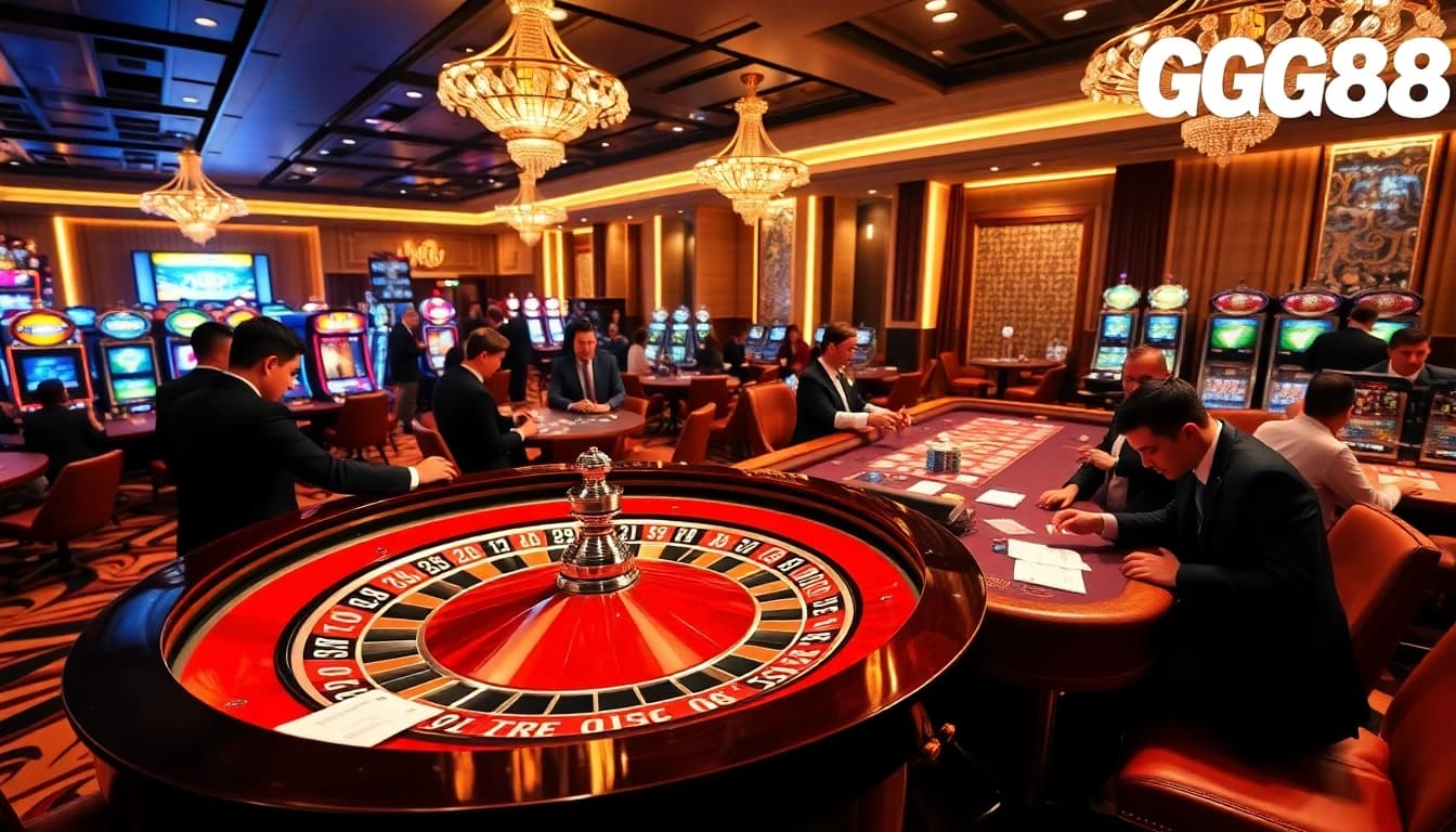 Experience the excitement of GG88 with stunning casino visuals and vibrant game action.