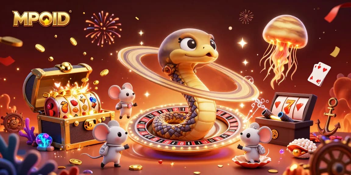 Experience thrilling gameplay with MPOID as astronaut mice bet on a cosmic roulette wheel!
