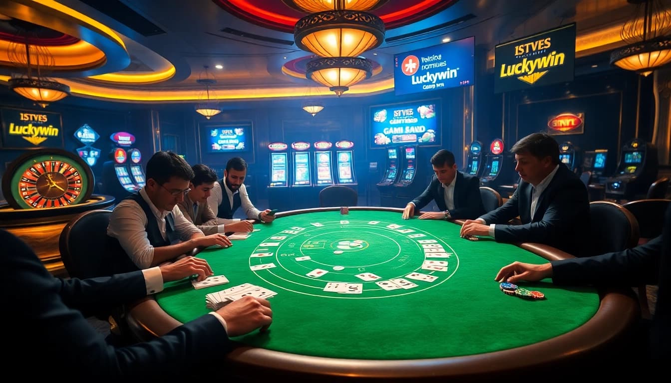 Experience the lively atmosphere of gambling at https://luckywin.fan/ with poker tables and slots.