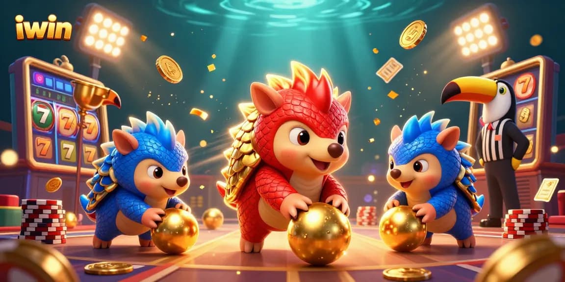 iwin rivals roll golden balls in a vibrant casino showdown filled with poker chips