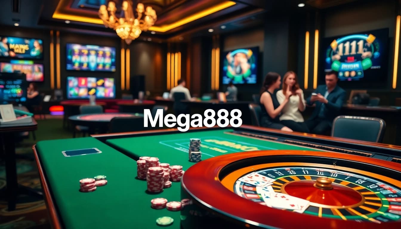 Experience exciting gameplay with https://mega888-mega888.com/ featuring vivid poker chips and casino tables.