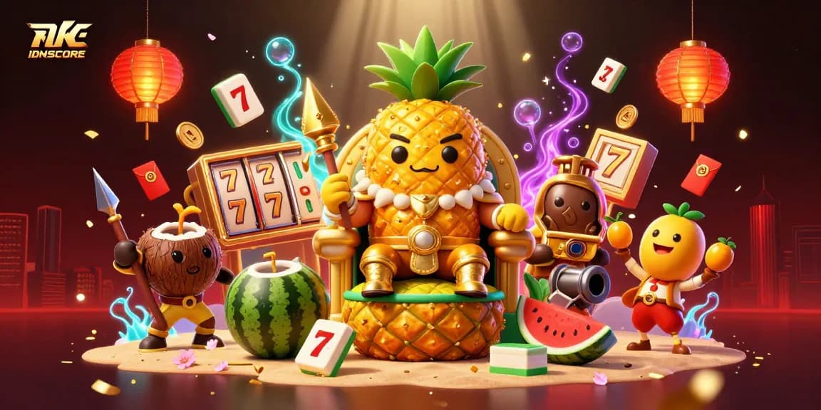 Experience thrilling competitions at IDNSCORE with a lively casino scene featuring vibrant characters and dynamic gaming elements.