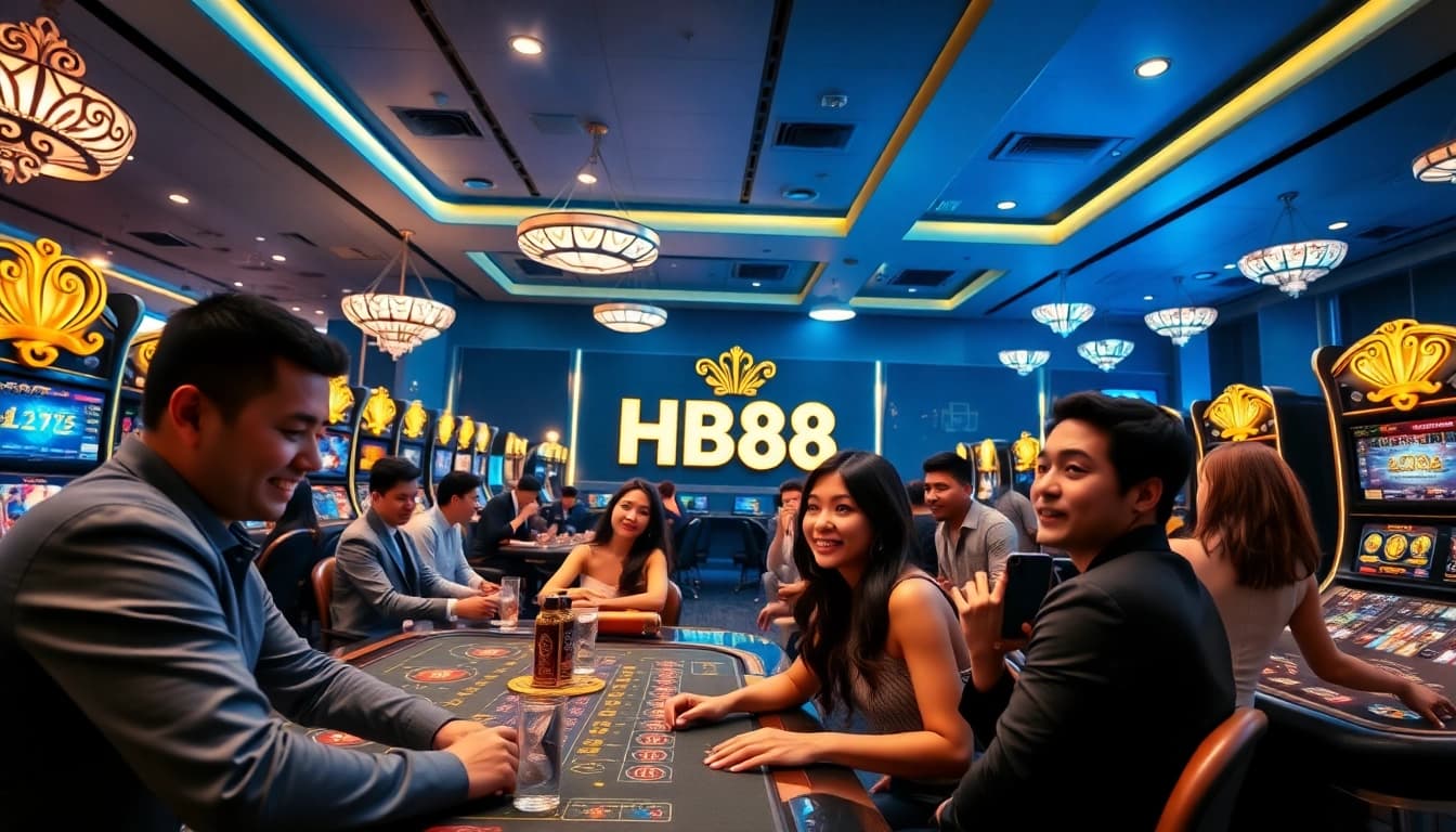HB88 online casino interface showcasing diverse players enjoying various games and excitement.