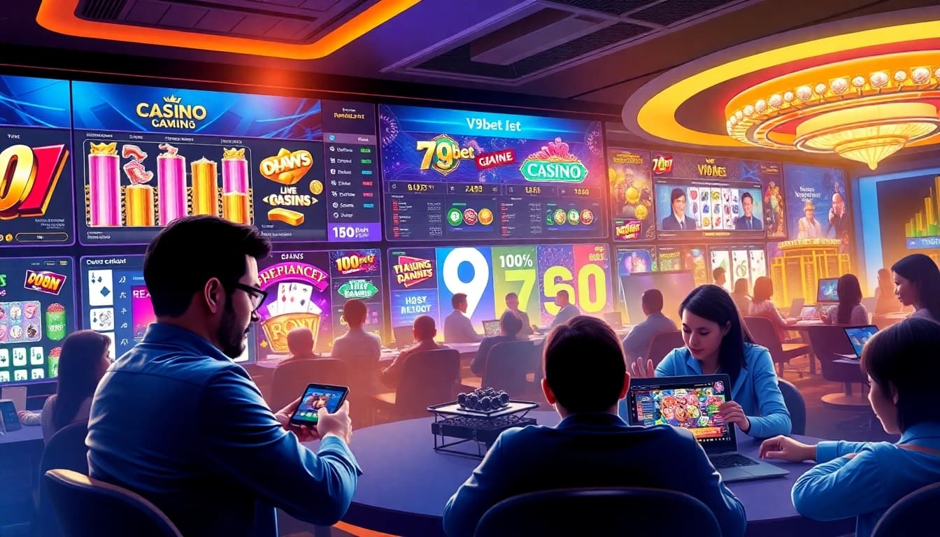 Engaging users with V9bet's vibrant online gaming platform featuring diverse casino games.