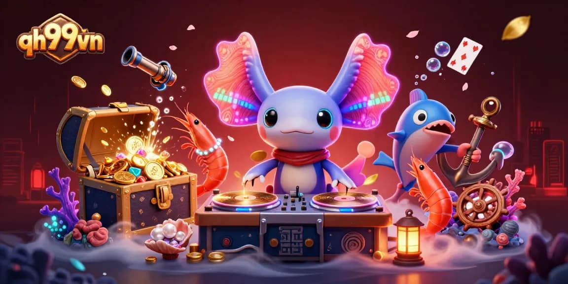Engage in thrilling gaming at qh99vn with vibrant characters and captivating casino elements.