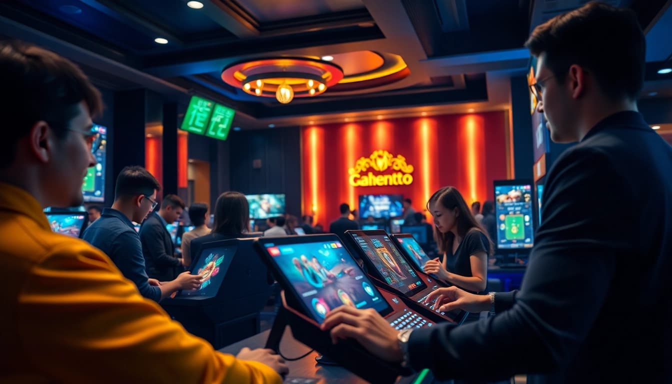 Engaging online gaming scene featuring asupantoto players in a vibrant environment.