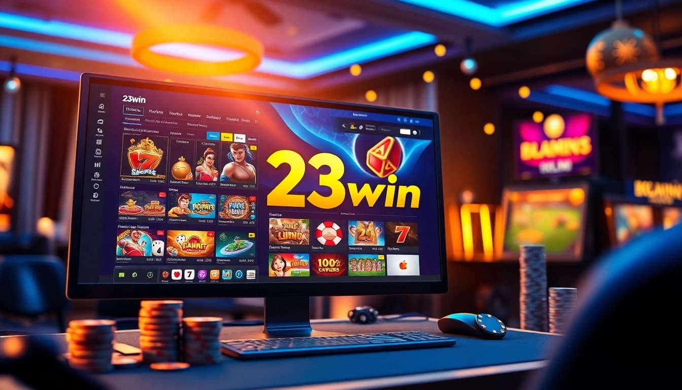 Experience the thrilling world of 23win online gaming with vibrant colors and engaging visuals.