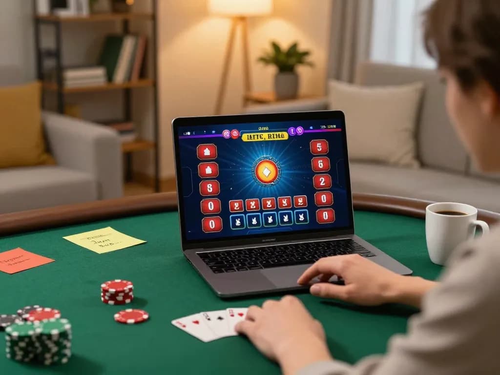 Engaged player at home enjoying online poker at ho88, showcasing strategic gameplay