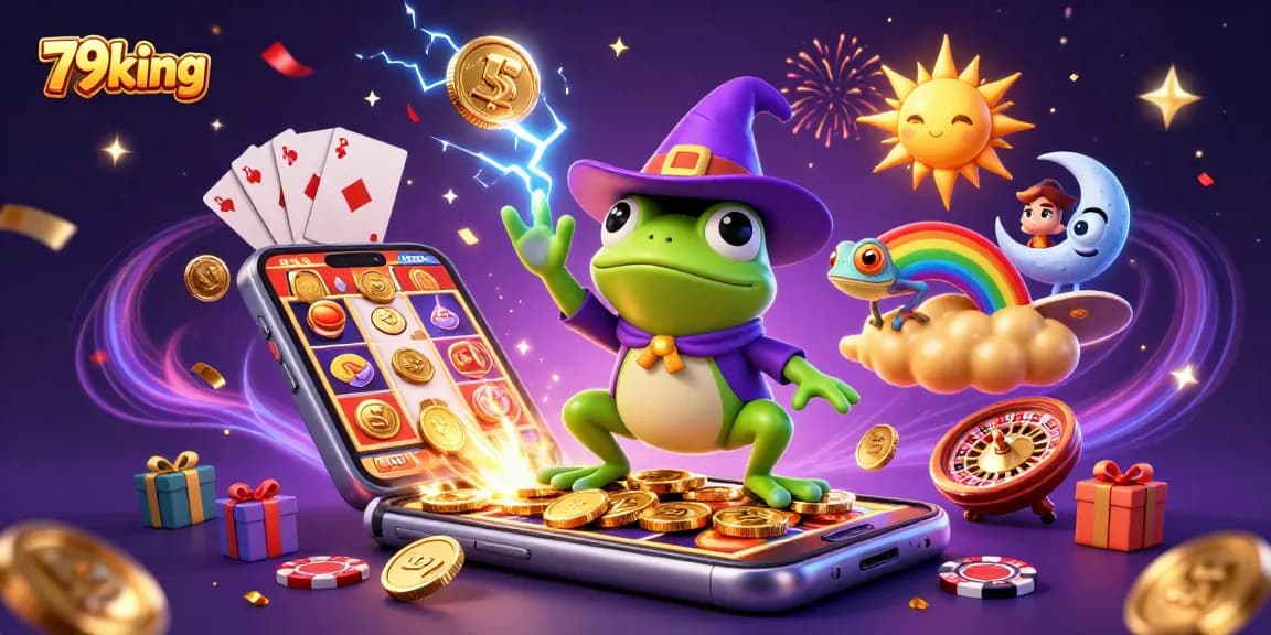 Experience the thrill at 79king with enchanting characters and vibrant casino elements.