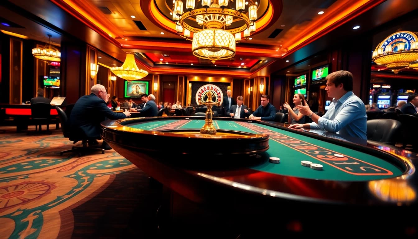Experience thrilling games at KP88 casino with vibrant tables and engaged players.