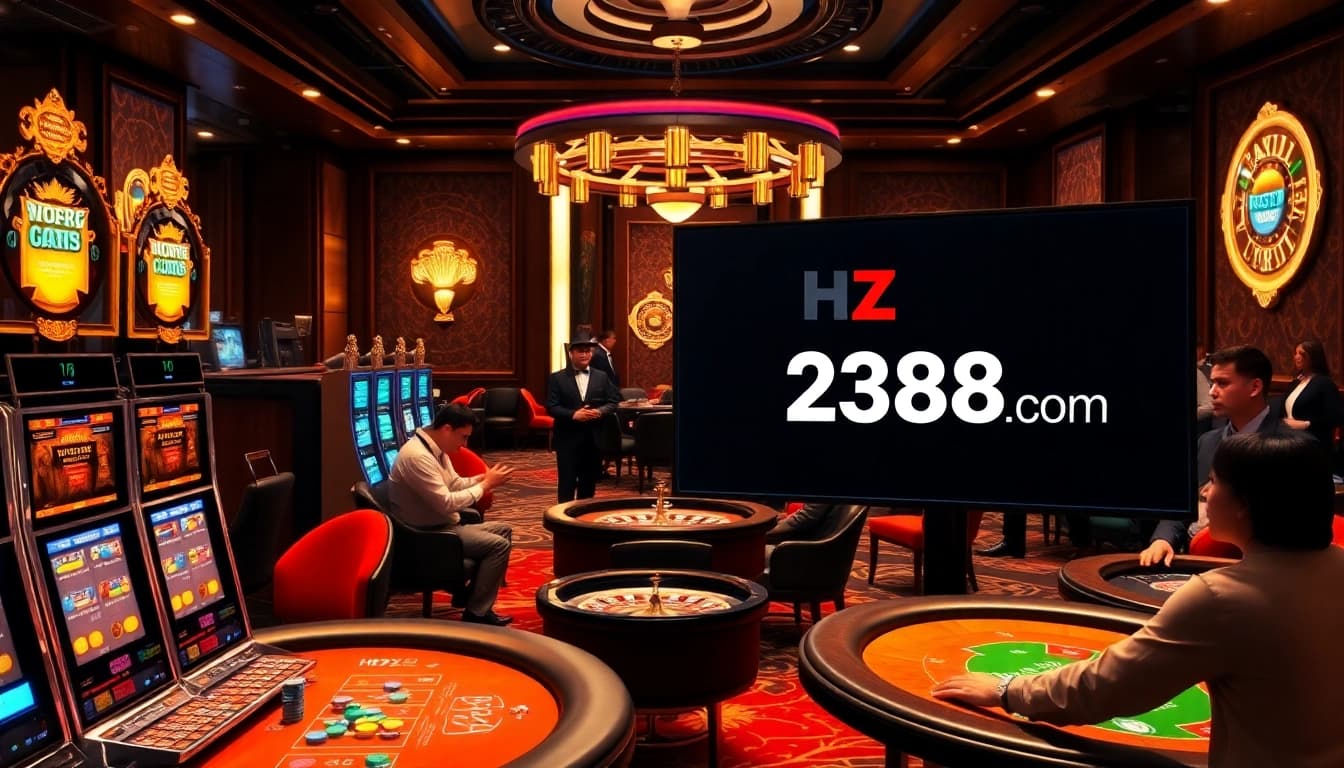 Engage in thrilling games at HZ88 com with vibrant casino displays and professionals.