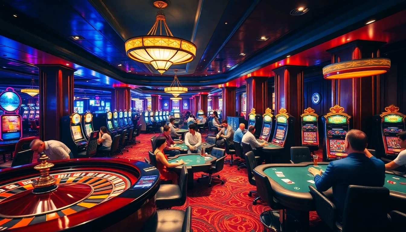 SODO casino players enjoying vibrant games at a luxurious gambling floor