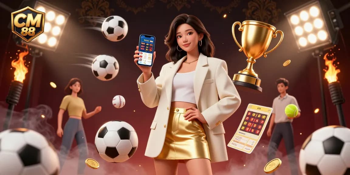 Engage with CM88's immersive sports betting experience featuring dynamic game elements and interactive visuals.