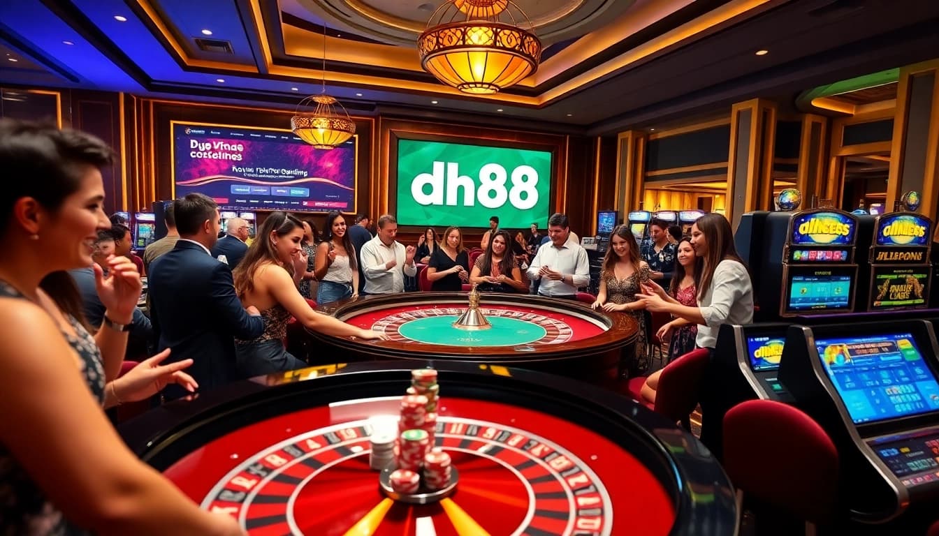 Experience thrilling wins at dh88 casino with vibrant roulette and poker excitement.
