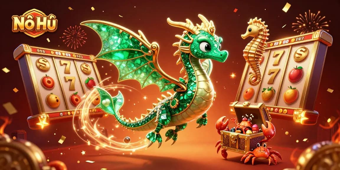 Spin the reels for exciting wins with Nổ Hũ in a vibrant casino fantasy scene.