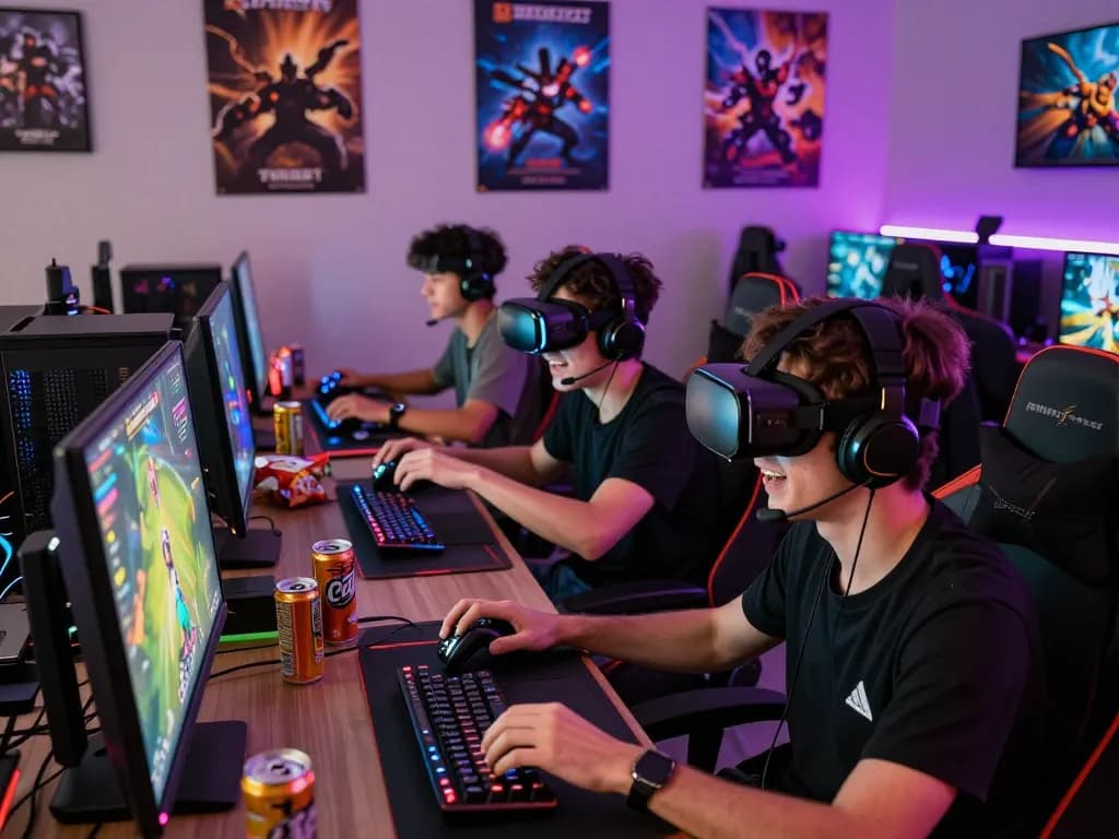 Gaming community scene showcasing players at https://fabetz88.com/ engaged in an immersive multiplayer experience.