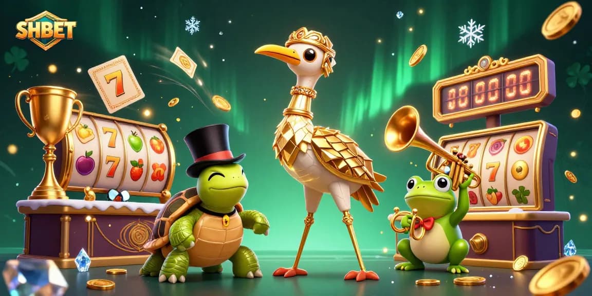 Experience thrilling SHBET slots action with vibrant, animated casino characters and dynamic game elements.
