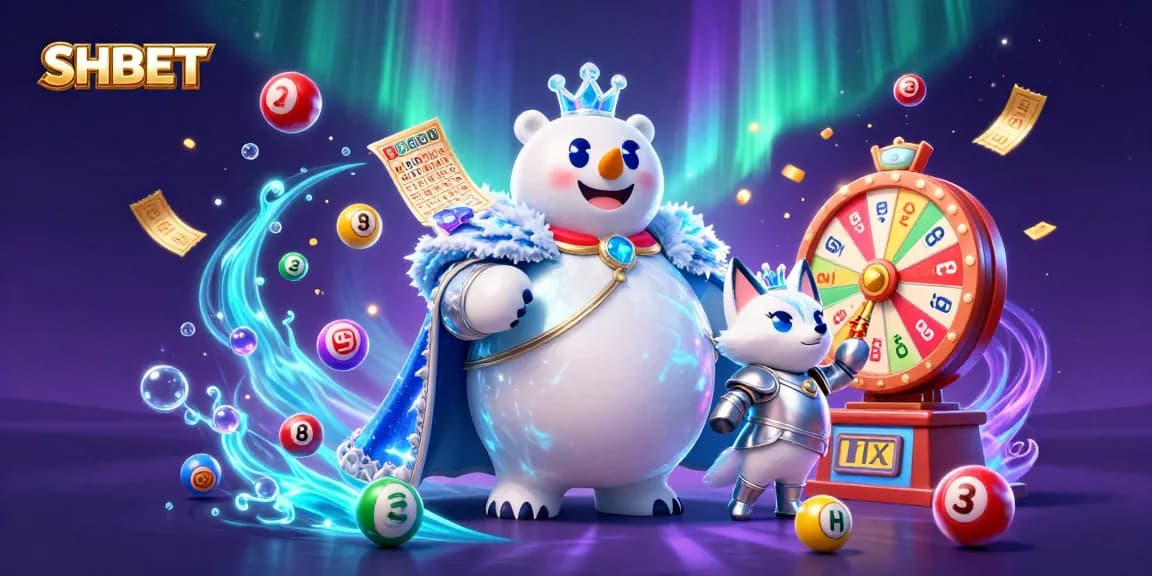 Engage with SHBET's vibrant lottery scene featuring dynamic action and colorful elements.