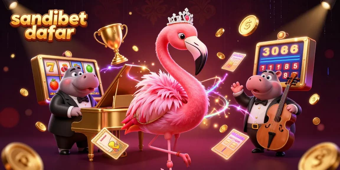 Engage in the vibrant casino scene with sandibet daftar, featuring lively characters and dynamic gambling elements.