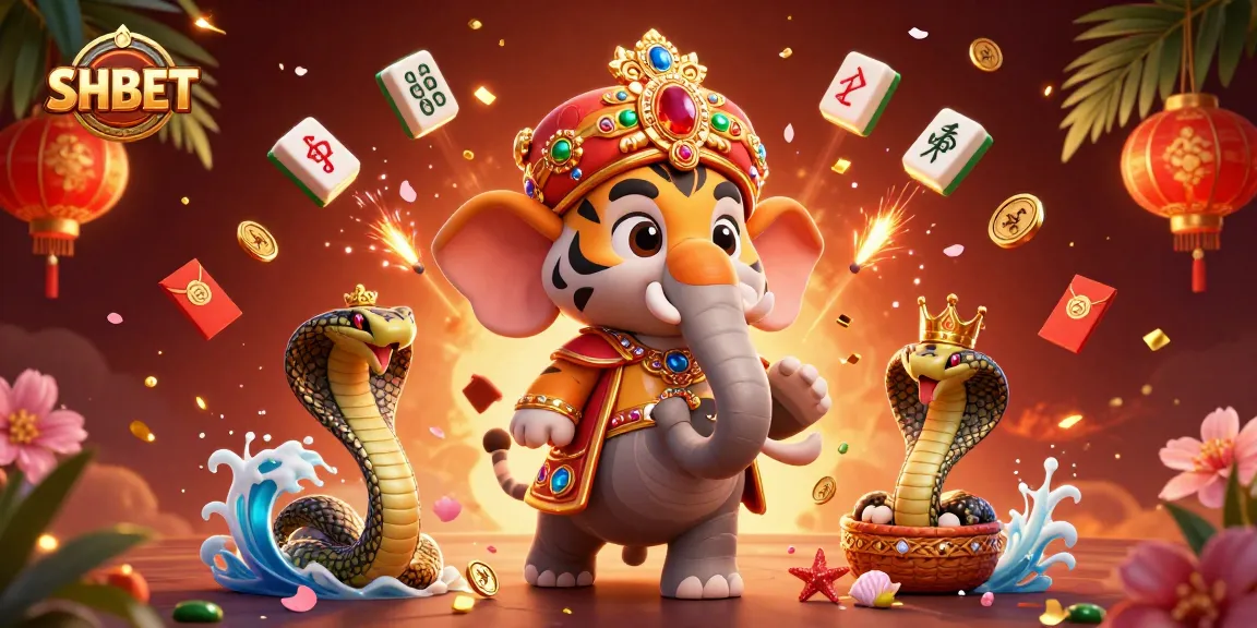 Experience thrilling gambling with SHBET's vibrant 3D casino illustration featuring majestic game elements.