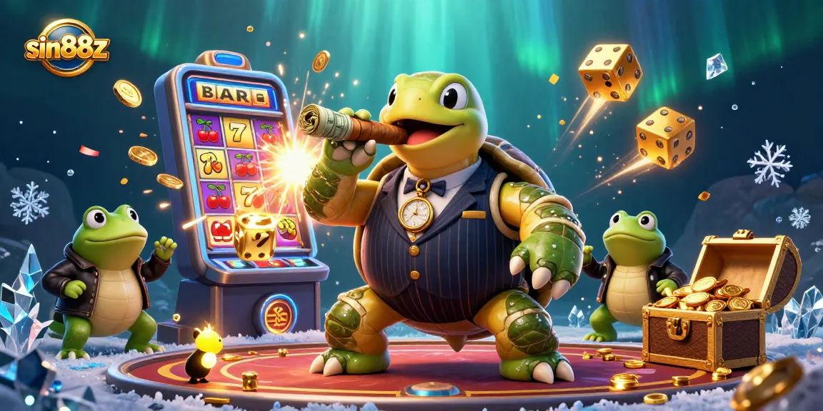 Swing into action with sin88z's slot explosion scene featuring turtles and bullfrogs!
