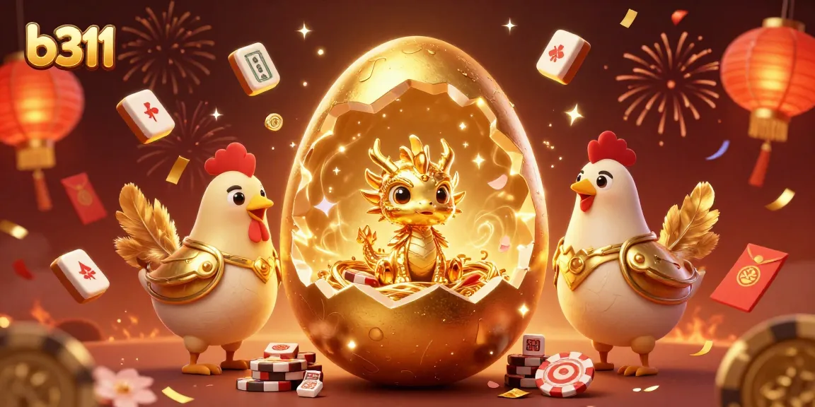 O b311 oferece uma plataforma segura para jogos, apresentando um dragão dourado e fichas de poker.