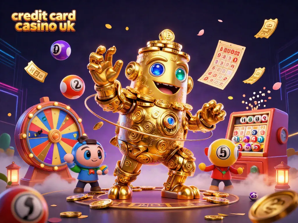 Engage with credit card casino UK features in this vibrant, dynamic illustration.