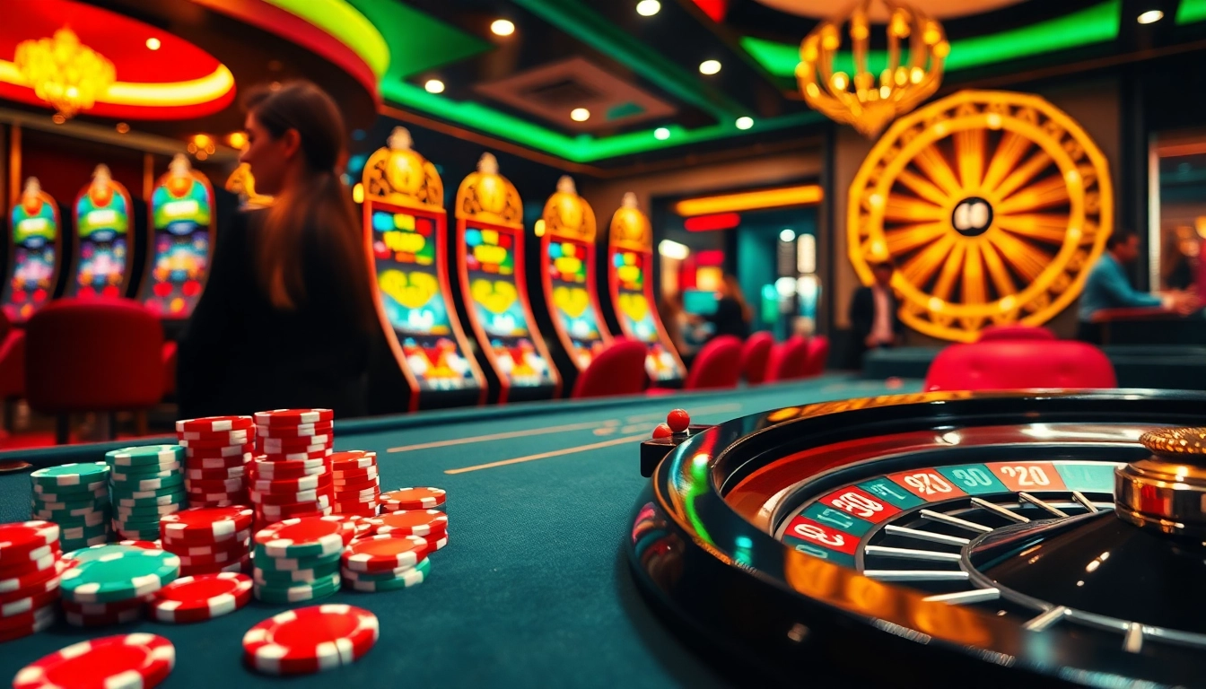 Experience the excitement of F8 BET with vibrant casino games, including roulette and poker chips.