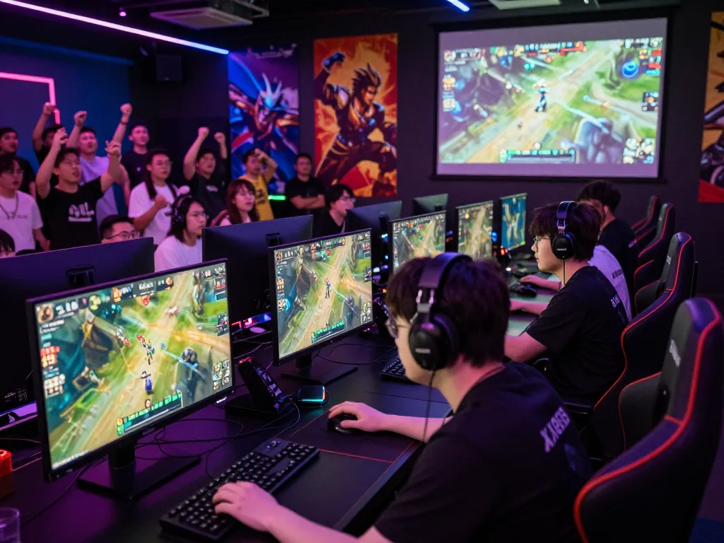 XX88 online gaming atmosphere with competitive eSports match and energetic players engaging.