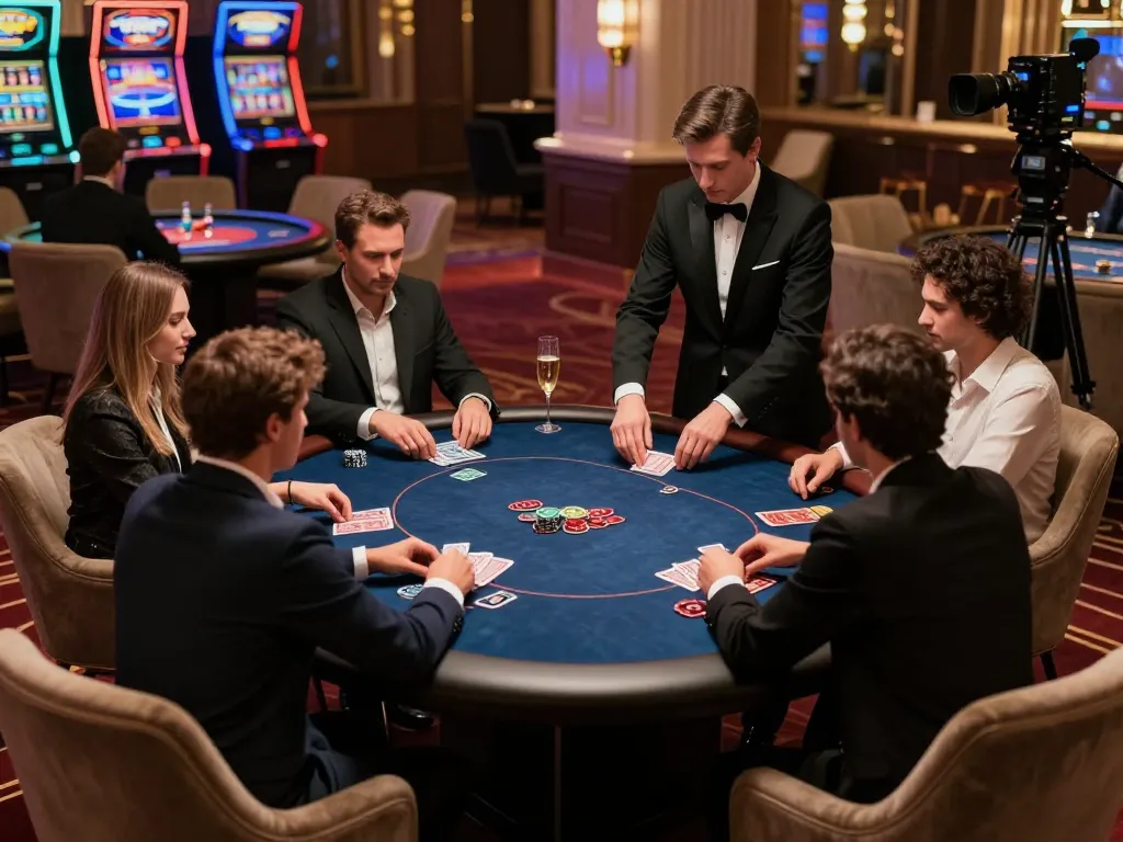 Experience high-stakes poker gameplay in a luxurious setting at alarifearchitects