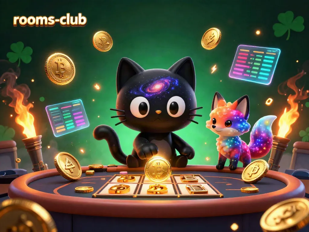 Menangkan permainan di rooms-club sambil menikmati visual kasino yang menakjubkan dengan simbol slot dan jackpot.