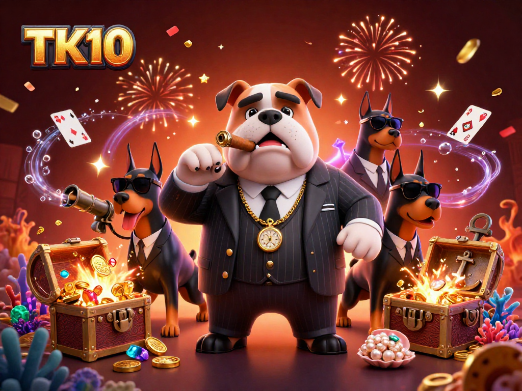 Join the excitement of TK10's thrilling underwater gaming with vibrant visuals and treasures!
