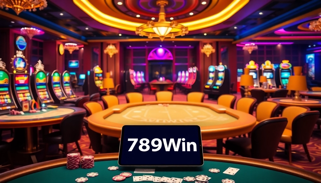 Experience the thrill of gambling with 789Win at a vibrant casino scene.