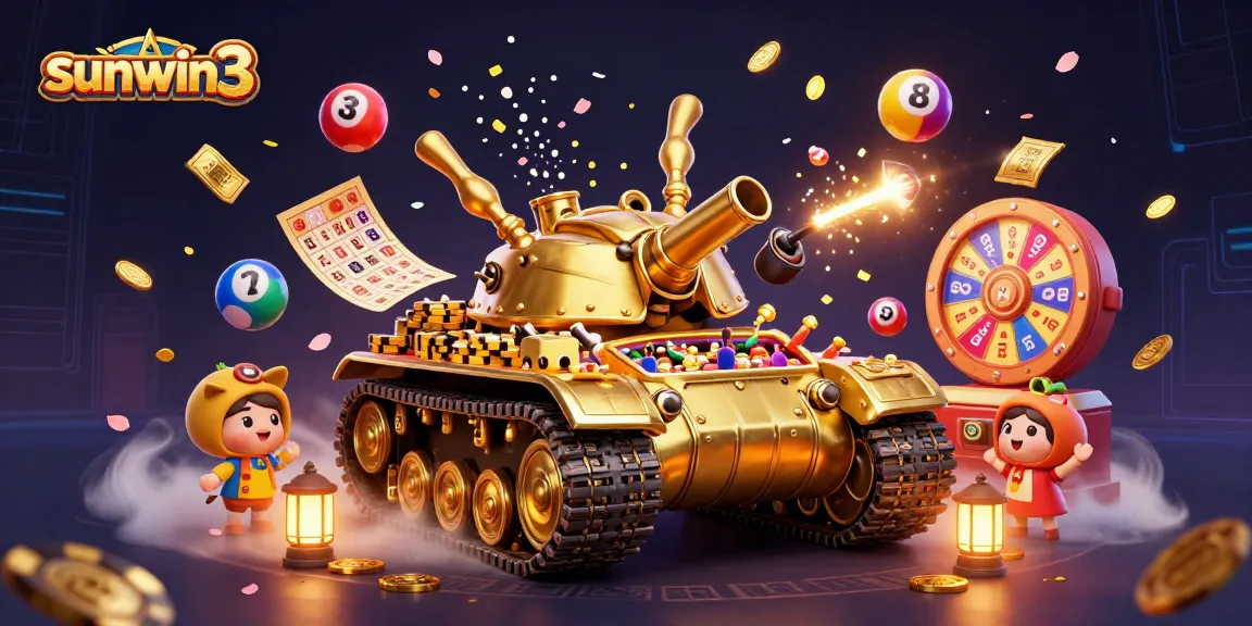 sunwin3 immersive casino scene with golden beetle tank and thrilling game elements