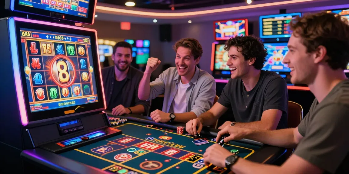 https://eccleshallparishcouncil.co.uk players enjoying a vibrant online casino experience with slot machines and credit cards.