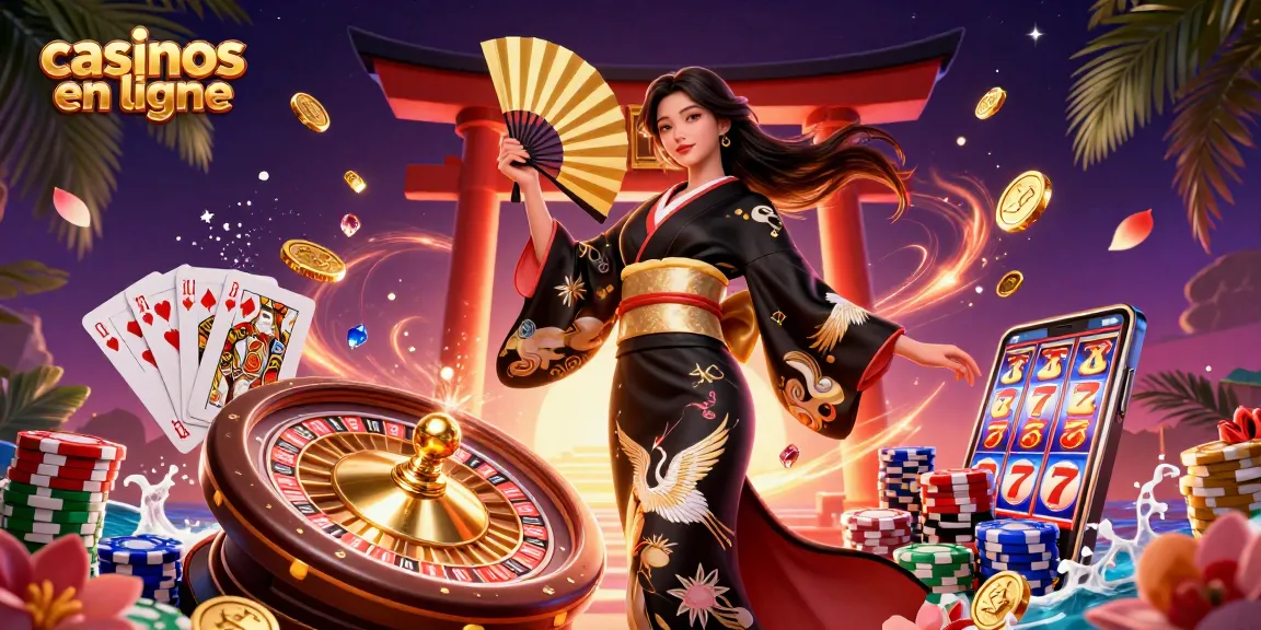 Vivez l'excitation des casinos en ligne avec des personnages élégants, des éléments de jeu dynamiques et des détails riches dans cette illustration.