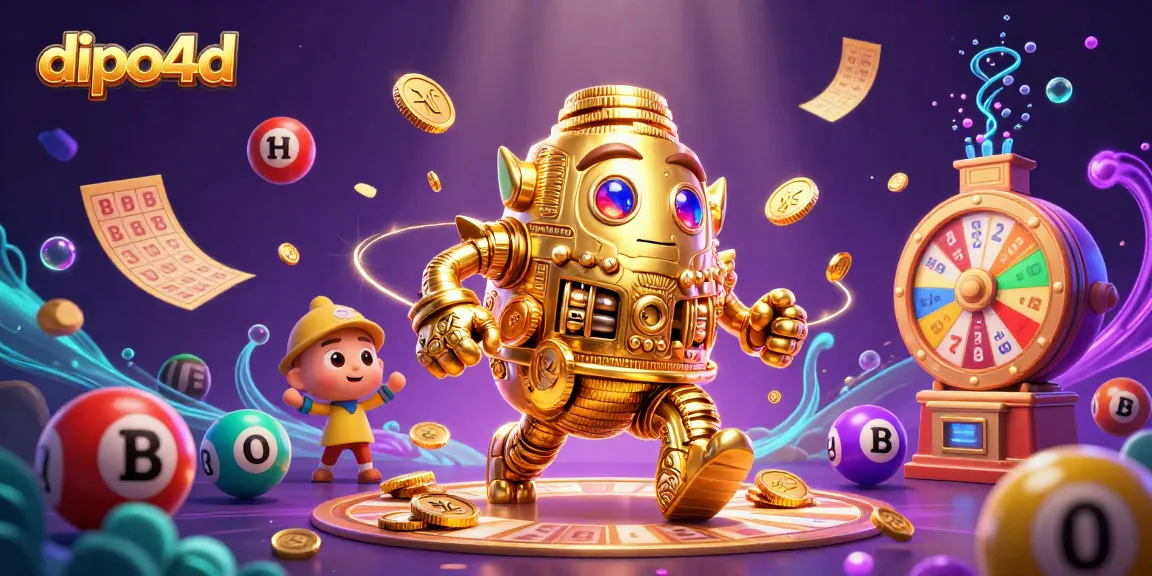 Permainan dipo4d yang menyenangkan dengan golem emas dan bola undian berwarna.