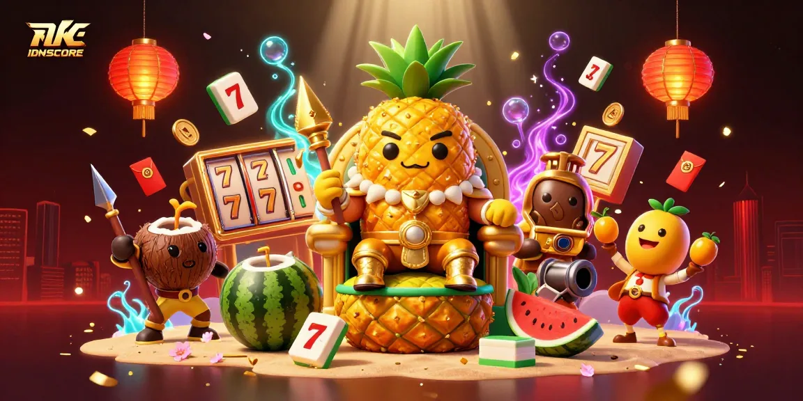 Experience thrilling competitions at IDNSCORE with a lively casino scene featuring vibrant characters and dynamic gaming elements.