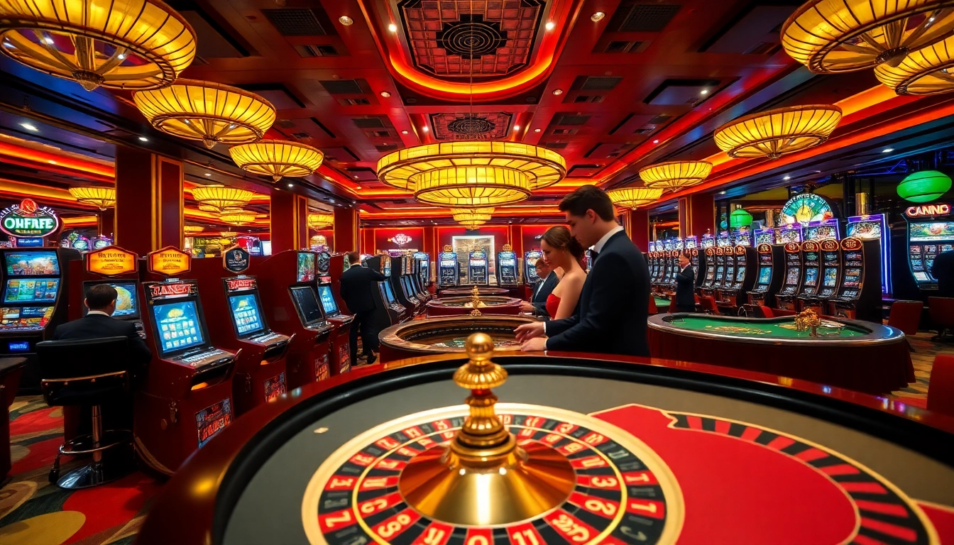 Experience the thrill of winning at OKFUN's luxurious casino tables and vibrant gaming floor.