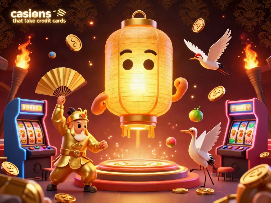 Find engaging games at casinos that take credit cards with immersive golden visuals and vibrant neon elements.