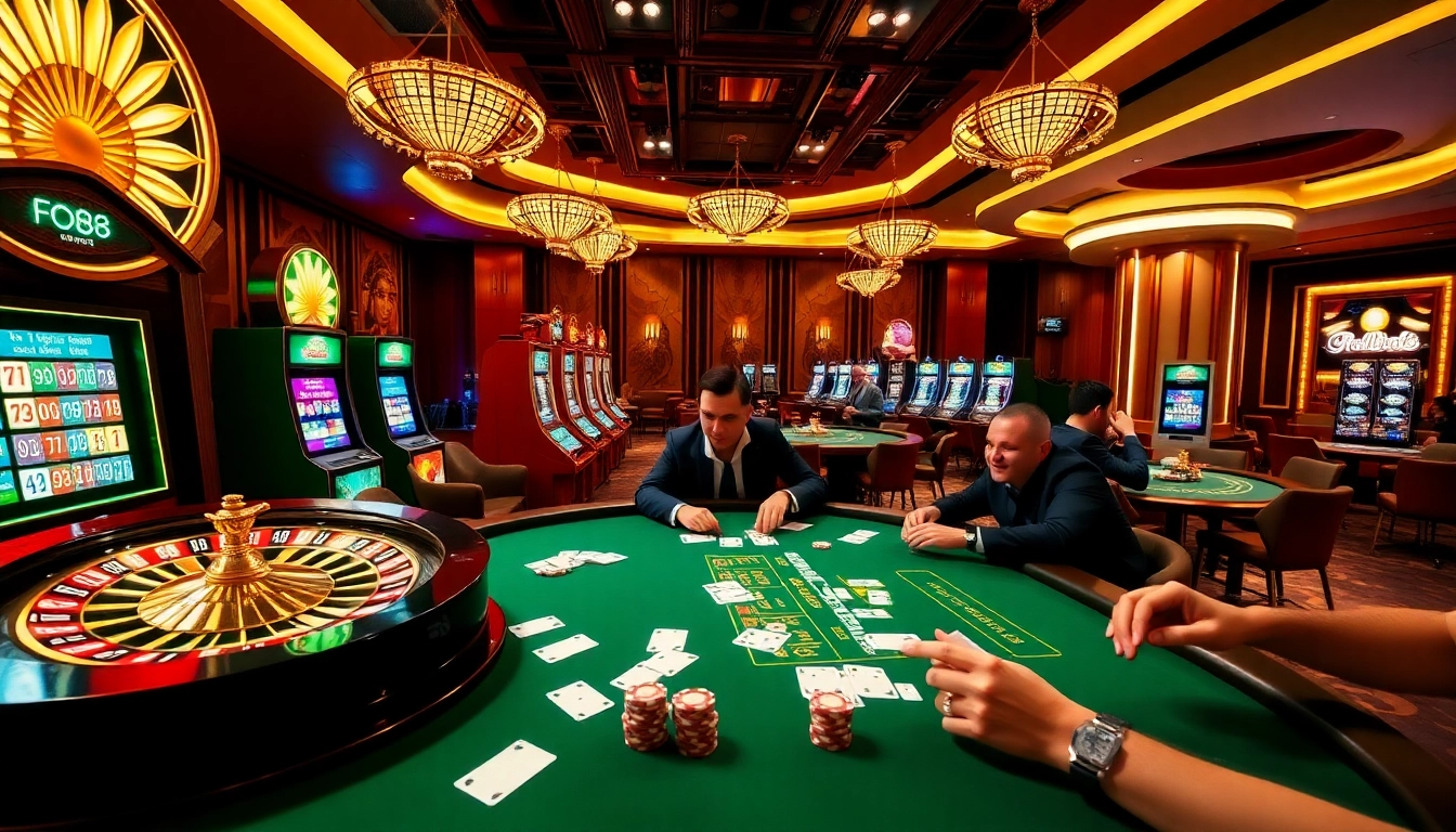 Experience thrilling gameplay at FO88 with vibrant slots and engaging casino tables.