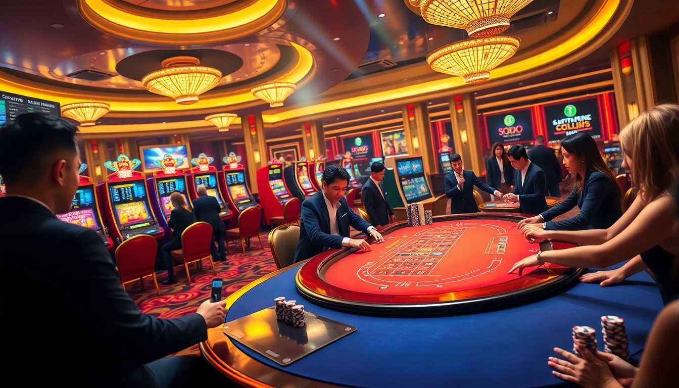 SODO CASINO thrill with players enjoying blackjack at a luxurious table